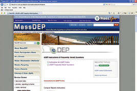 MassDEP eDEP Source Registration System